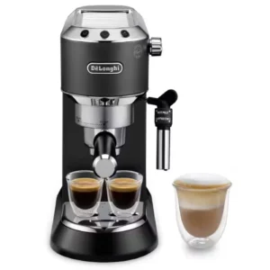 De'Longhi Dedica Style Manual Espresso Cappuccino Latte Machine with Milk Frother